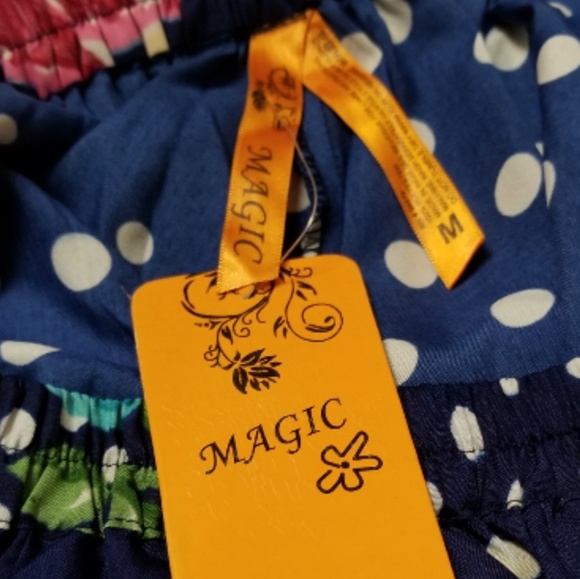 🆕️⬇️Navy Polka Dot & Floral Mix Print Maxi Skirt - Picture 7 of 8